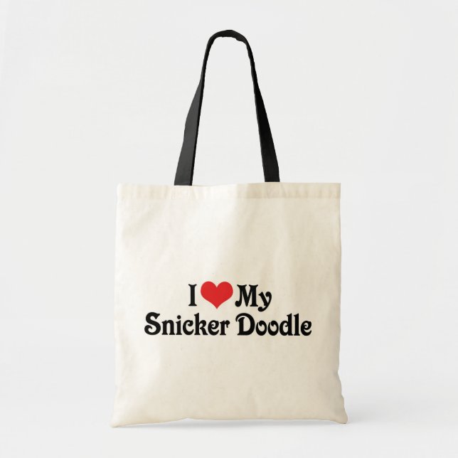 Bolsa Tote Eu Amo Meu Snicker Doodle (Frente)