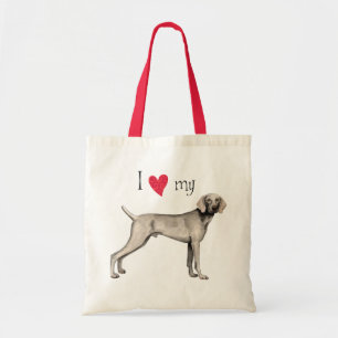 Bolsa Tote Eu amo meu Weimaraner
