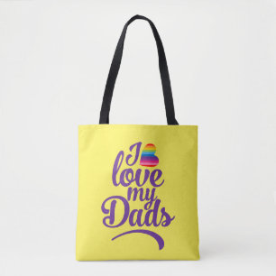 Bolsa Tote Eu amo meus Pais - Orgulho de Dia de os pais LGBTQ