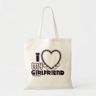 Bolsa Tote Eu Amo Minha Camiseta Personalizada Namorada