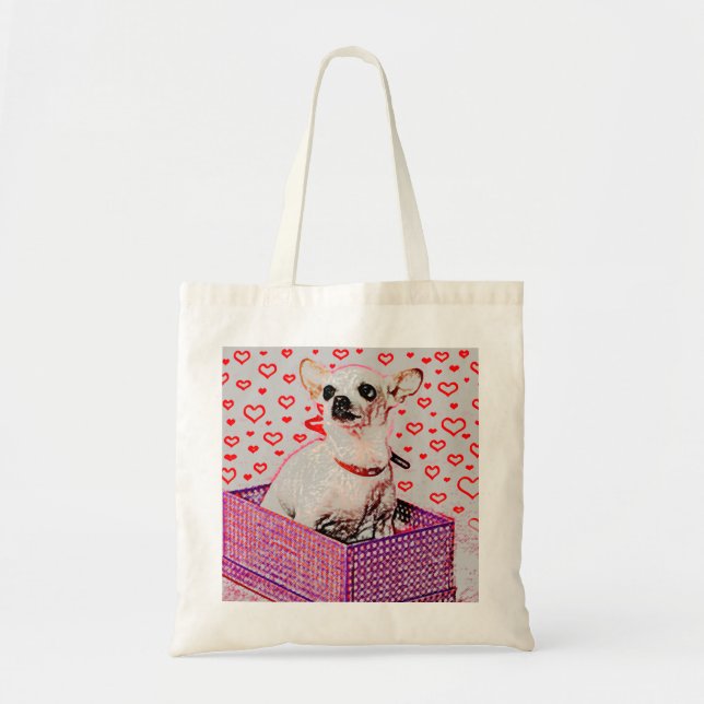 Bolsa Tote eu AMO MINHA CHIHUAHUA (Frente)