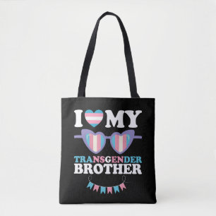 Bolsa Tote Eu Amo Minha Família de Irmão Transgênero Trans LG