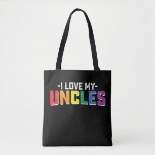 Bolsa Tote Eu Amo Minha Família Lésbica Gay do Orgulho dos Ti