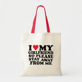 Bolsa Tote Eu Amo Minha Namorada Gostosa - Design de Texto En