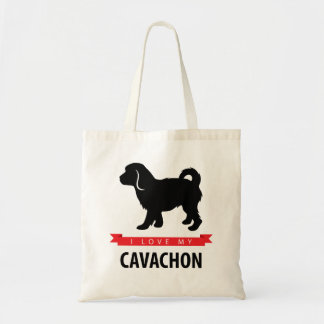 Bolsa Tote Eu amo minha sacola de Cavachon