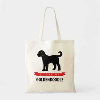 Bolsa Tote Eu amo minha sacola de Goldendoodle