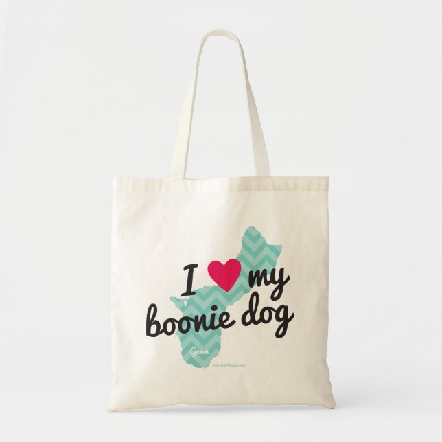 Bolsa Tote Eu amo minha sacola do cão de Boonie (Frente)