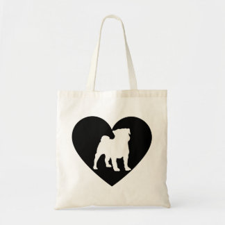 Bolsa Tote Eu amo minha sacola do Pug