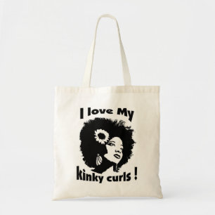Bolsa Tote Eu amo minhas ondas Kinky!