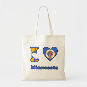 Bolsa Tote Eu amo Minnesota