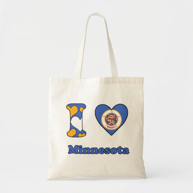 Bolsa Tote Eu amo Minnesota (Frente)