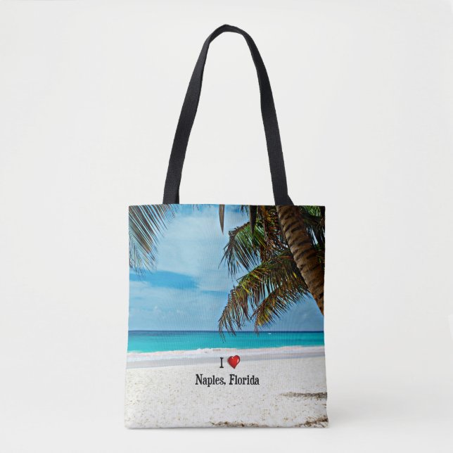 Bolsa Tote Eu Amo Nápoles, Flórida (Frente)