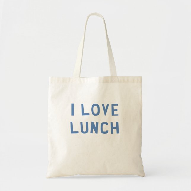 Bolsa Tote Eu amo o almoço (Frente)