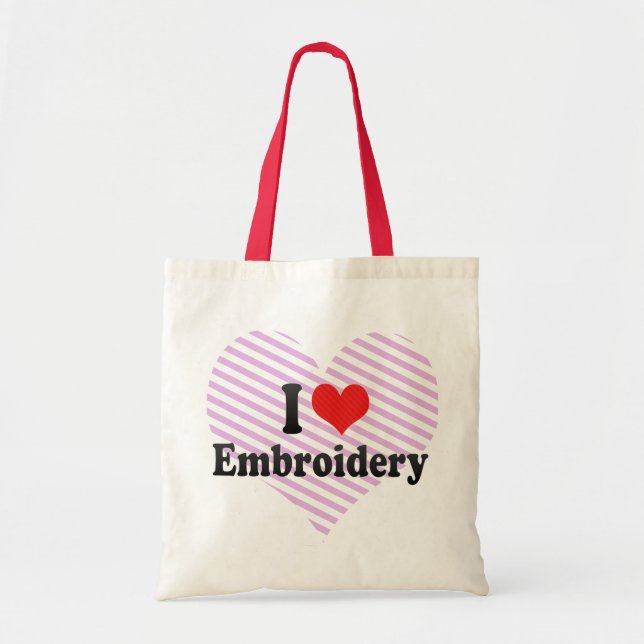 Bolsa Tote Eu amo o bordado (Frente)