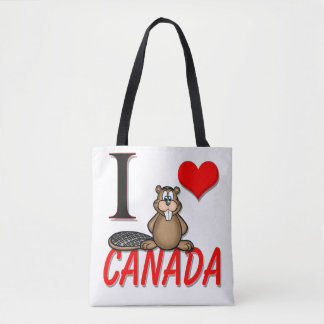Bolsa Tote Eu amo o Canadá