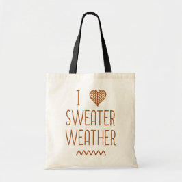 Bolsa Tote Eu Amo O Clima De Sweater