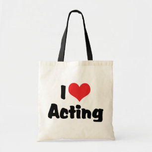 Bolsa Tote Eu amo o coração que actuo - teatro de artes de