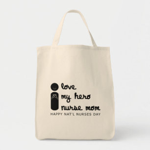Bolsa Tote eu amo o dia das enfermeiras nacionais do meu her