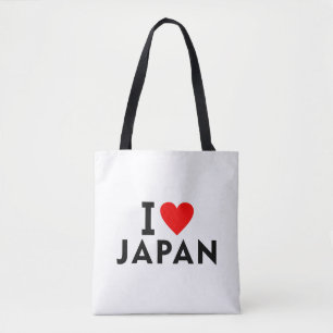 Bolsa Tote Eu amo o Japão como um sistema de turismo de viage