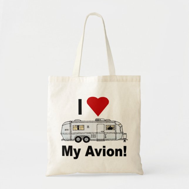 Bolsa Tote Eu amo o meu Avion-fullrig (Frente)
