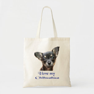 Bolsa Tote Eu amo o meu Chihuahua