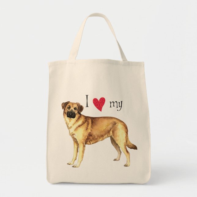 Bolsa Tote Eu Amo o meu Chinook (Frente)