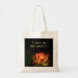 Bolsa Tote Eu amo o meu ELA DERRAMEI!!! Sacola de Lotus