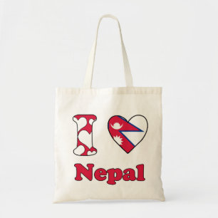 Bolsa Tote Eu amo o Nepal