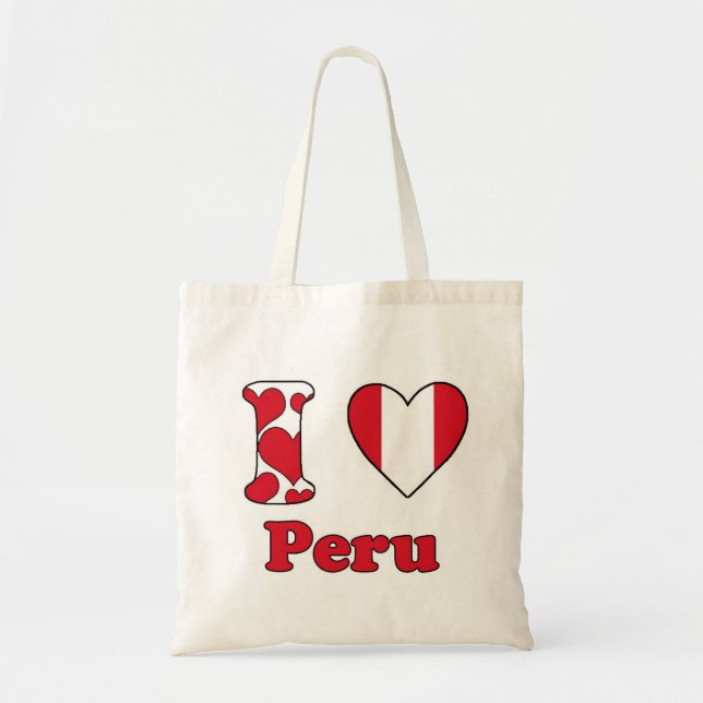 Bolsa Tote Eu amo o Peru (Frente)