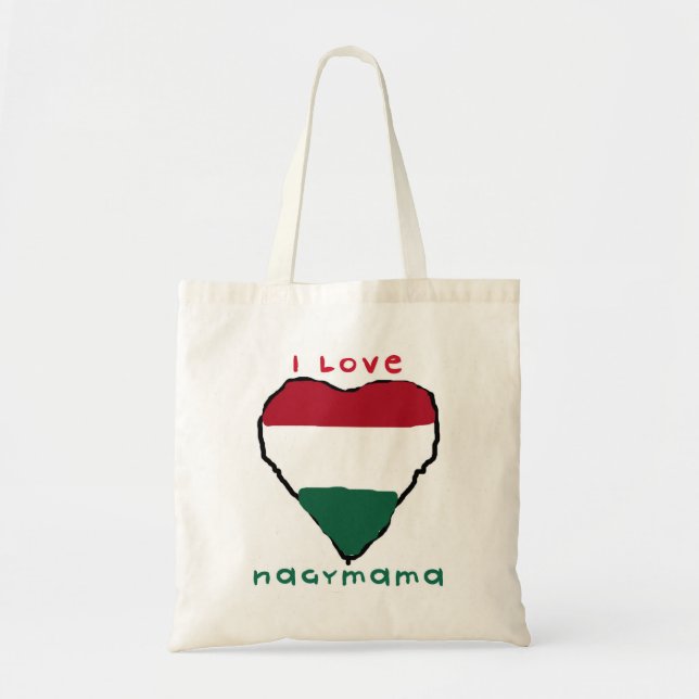 Bolsa Tote Eu amo o saco de Nagymama (Frente)