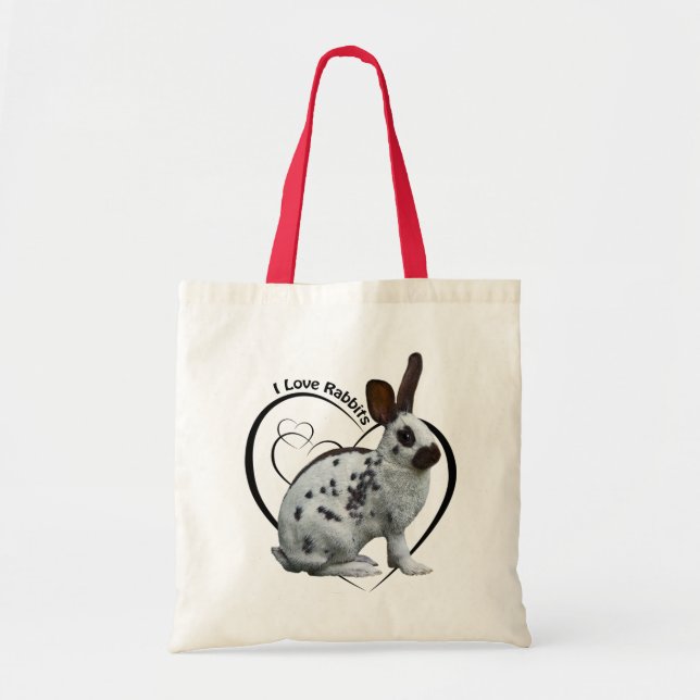 Bolsa Tote Eu amo o saco dos coelhos (Frente)