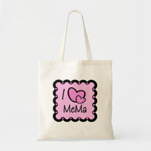 Bolsa Tote Eu amo o t-shirt bonito de Mema