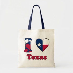 Bolsa Tote Eu amo o Texas