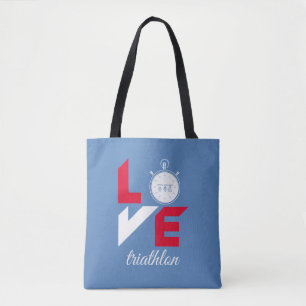 Bolsa Tote Eu amo o triathlon