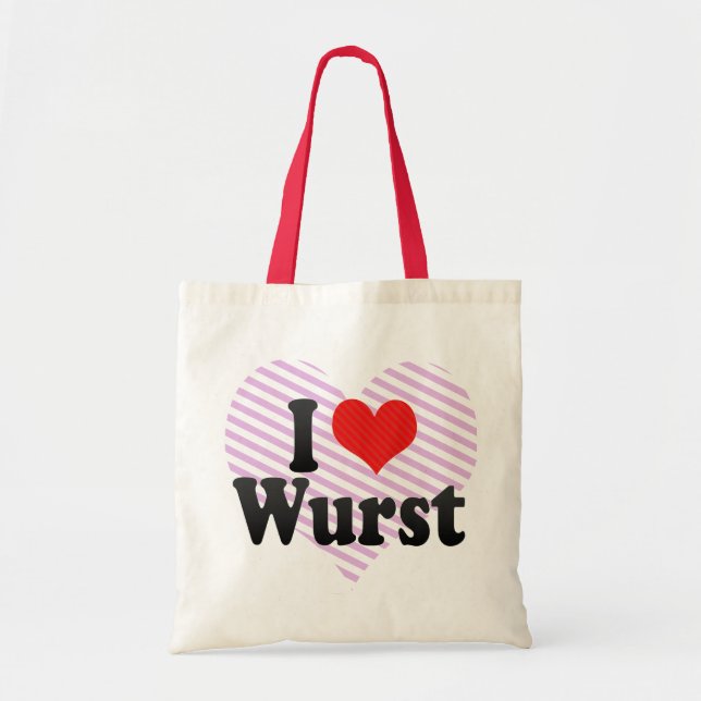 Bolsa Tote Eu amo o Wurst (Frente)