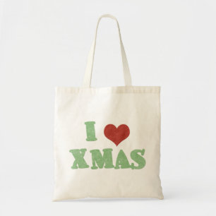 Bolsa Tote Eu amo o Xmas