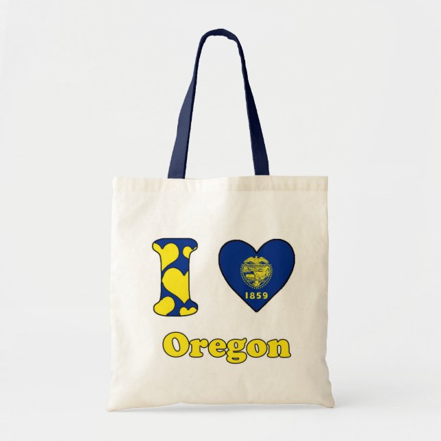 Bolsa Tote Eu amo Oregon (Frente)