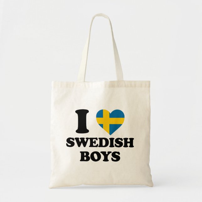 Bolsa Tote Eu amo os suecos (Frente)