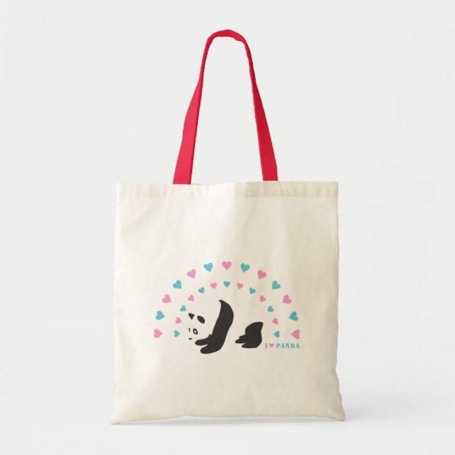 Bolsa Tote Eu Amo Panda (Frente)