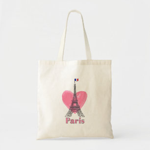 Bolsa Tote Eu Amo Paris Torre Eiffel França Presente