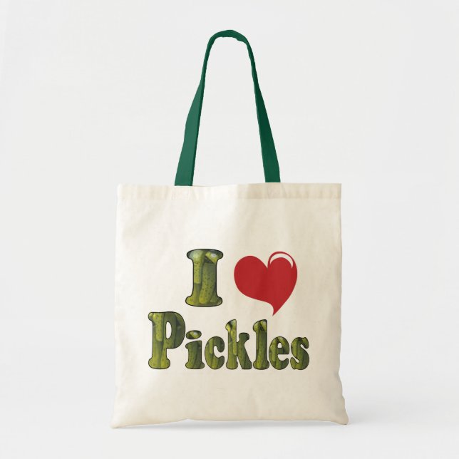 Bolsa Tote Eu Amo Picles (Frente)