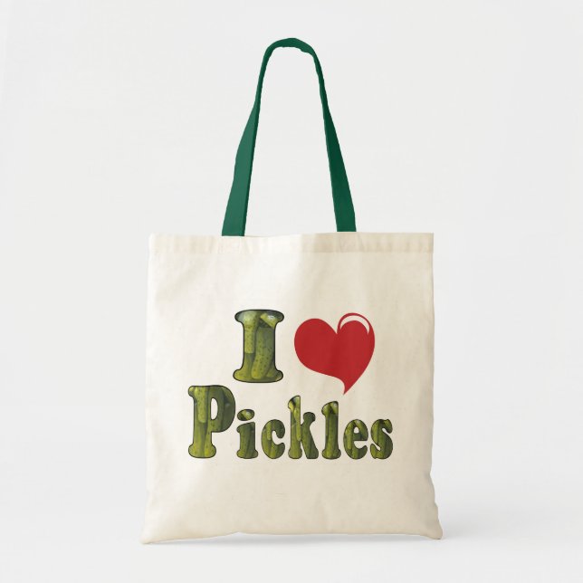 Bolsa Tote Eu Amo Picles (Frente)