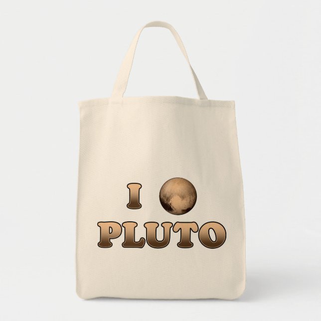 Bolsa Tote Eu Amo Plutão (Frente)