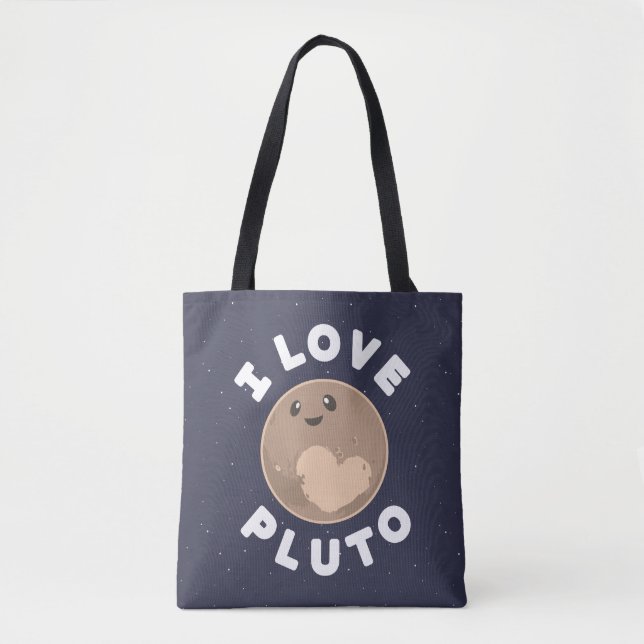 Bolsa Tote Eu amo Pluto (Frente)