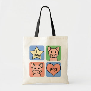 Bolsa Tote Eu amo porcos