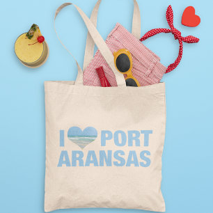 Bolsa Tote Eu Amo Port Aransas Linda Praia no Texas em Férias