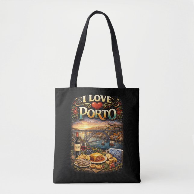 Bolsa Tote Eu Amo Porto (Frente)