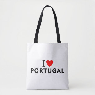 Bolsa Tote Eu amo Portugal como turismo de viagem cardíaca