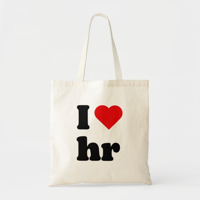 Bolsa Tote eu amo recursos humanos (Frente)