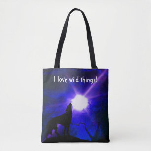 Bolsa Tote "Eu amo sacola das coisas selvagens"